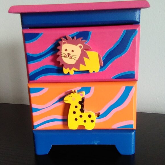 Hand Painted Wood Jewelry Box For Child - Picture 10 of 11